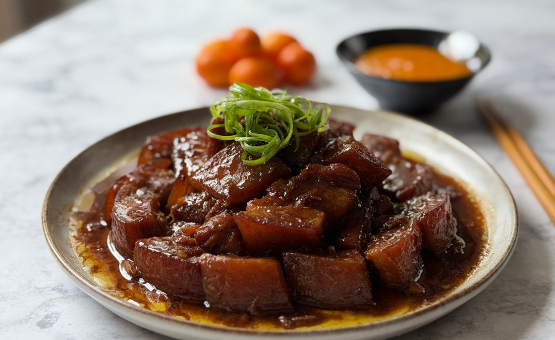 Hakka Braised Pork Belly with Kumquat Sauce