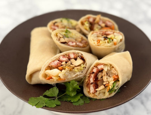 Taiwanese Spring Rolls with Red Yeast Pork Recipe (Run Bing)